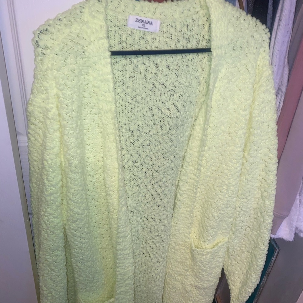 New Neon Popcorn Cardigan